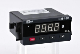 50378DEK Вольтметр цифровой 96x48мм однофазный, вход 600В, LED-дисплей ВМ-48D