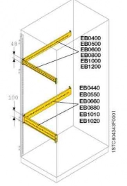 EB0400 Профиль L=400 H=48 для монтажа аксессуаров(2шт)