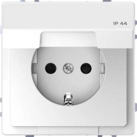 MTN2314-6035 MERTEN D-Life РОЗЕТКА 16А с з/к и крышкой IP44, БЕЛ. ЛОТОС