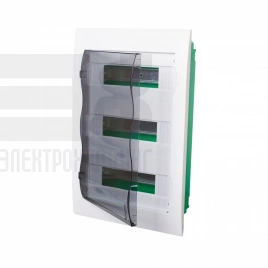 EZ9E312S2FRU Easy9 корп. встраив. с прозрач. дв. 3ряд/36мод,IP40,IK07,63А,2 клеммы,Россия