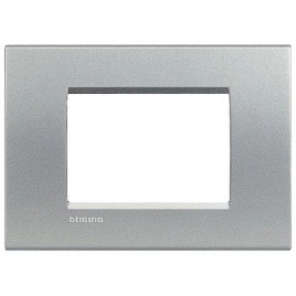 LNA4803TE LivingLight Рамка прямоугольная, 3 модуля, цвет Алюминий