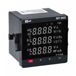51420DEK Мультиметр цифровой 96х96мм трехфазный, вход 600В 5А, RS485, LED-дисплей МТ-96D