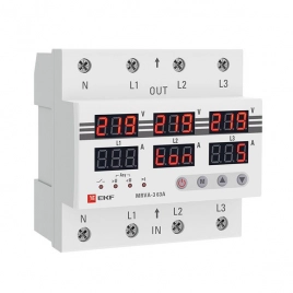 MRVA-3-63A Трехфазное реле напряжения и тока с дисп. MRVA-3 63A EKF 