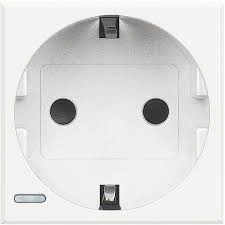 HD4141 Axolute Розетка 2К+З, 10/16 А 250 В с боковыми заземляющими контактами Schuko, с экранированн