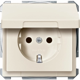 MTN2310-4044 МЕХ. РОЗ.SCHUKO С КРЫШКОЙ, БЕЖЕВЫЙ                                              