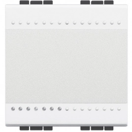 N4004M2N LivingLight Переключатель промежуточный с механическими клемами, размер 2 модуля, цвет белы