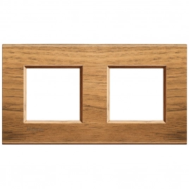 LNA4802M2LNC LivingLight Рамка прямоугольная, 2 поста, цвет Европейский орех