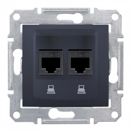 SDN4600170 Компьют. розетка х2, графит