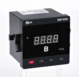 50387DEK Вольтметр цифровой 96x96мм трехфазный, вход 600В, выход DO, LED-дисплей ВМ-96D