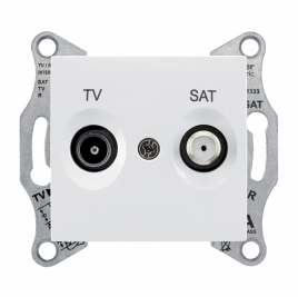 SDN3401921 SEDNA TV/SAT РОЗЕТКА проходная, 4dB, БЕЛЫЙ