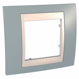 MGU6.002.565  Рамка, 1 -я, Хамелеон, Серый/Бежевый (шт.)
