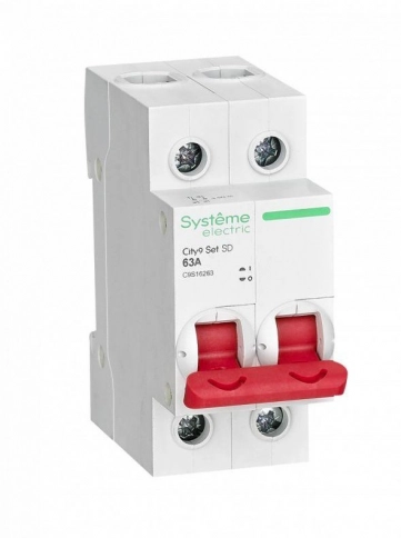 C9S16263 City9 Set Выключатель нагрузки (ВН) 2P 63А 400В фото 1
