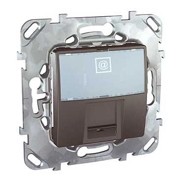 MGU5.421.12ZD Компьютерная розетка 1хRJ45 (8 конт) , 5 е, (графит) (уп.10 шт.) фото 2