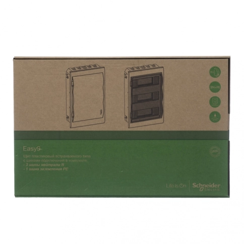 EZ9E312S2SRU Easy9 корп. навес. с прозрач. дв. 3ряд/36мод,IP40,IK07,80А,2 клеммы,Россия фото 3