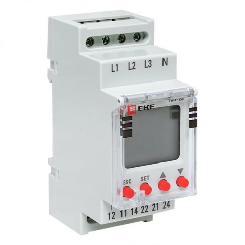 rkf-2s Реле контроля фаз с LCD дисплеем (с нейтралью) RKF-2S EKF PROxima фото 3