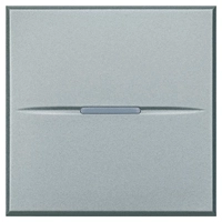 HC4001/2 Axolute Выключатель 1Р 16 А 250 В~ 2 модуля, винтовые клеммы, дизайн AXIAL, цвет алюминий фото 1