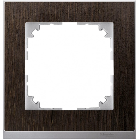 MTN4010-3671 M-Pure Decor 1-постовая рамка, венге/цвет алюминия                               фото 2