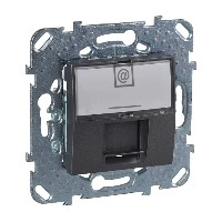 MGU5.421.12ZD Компьютерная розетка 1хRJ45 (8 конт) , 5 е, (графит) (уп.10 шт.) фото 4
