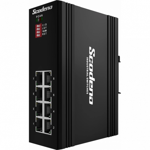 XPTN-9000-65-8GT Промышленный коммутатор 8*10/100/1000M RJ45 IP40 (Scodeno) фото 1