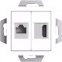 ATN000182 ATLASDESIGN РОЗЕТКА двойная HDMI+RJ45, кат.5Е, механизм, БЕЛЫЙ